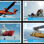 The set of four postage stamps