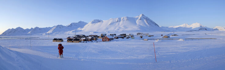 Ny-Ålesund International Science Village on Svalbard in the high Arctic