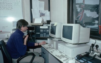 Communications room at Signy Research Station
