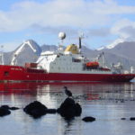 A large ship in a body of water.