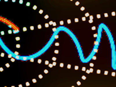 A close up of a logo.