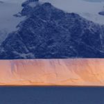 A snow covered mountain.