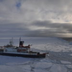 A large ship in a body of water.