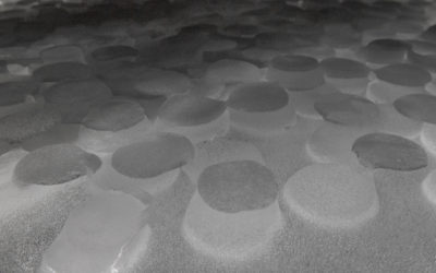 Ice Floor installation - close up of ice core