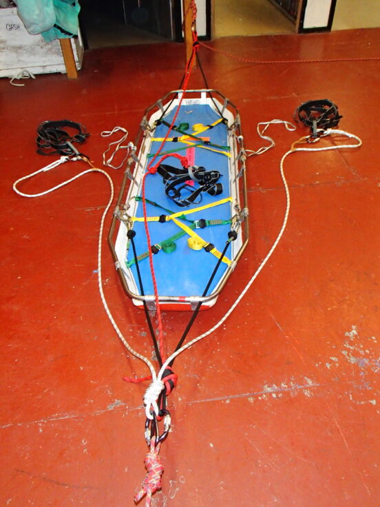 A necklace on a table