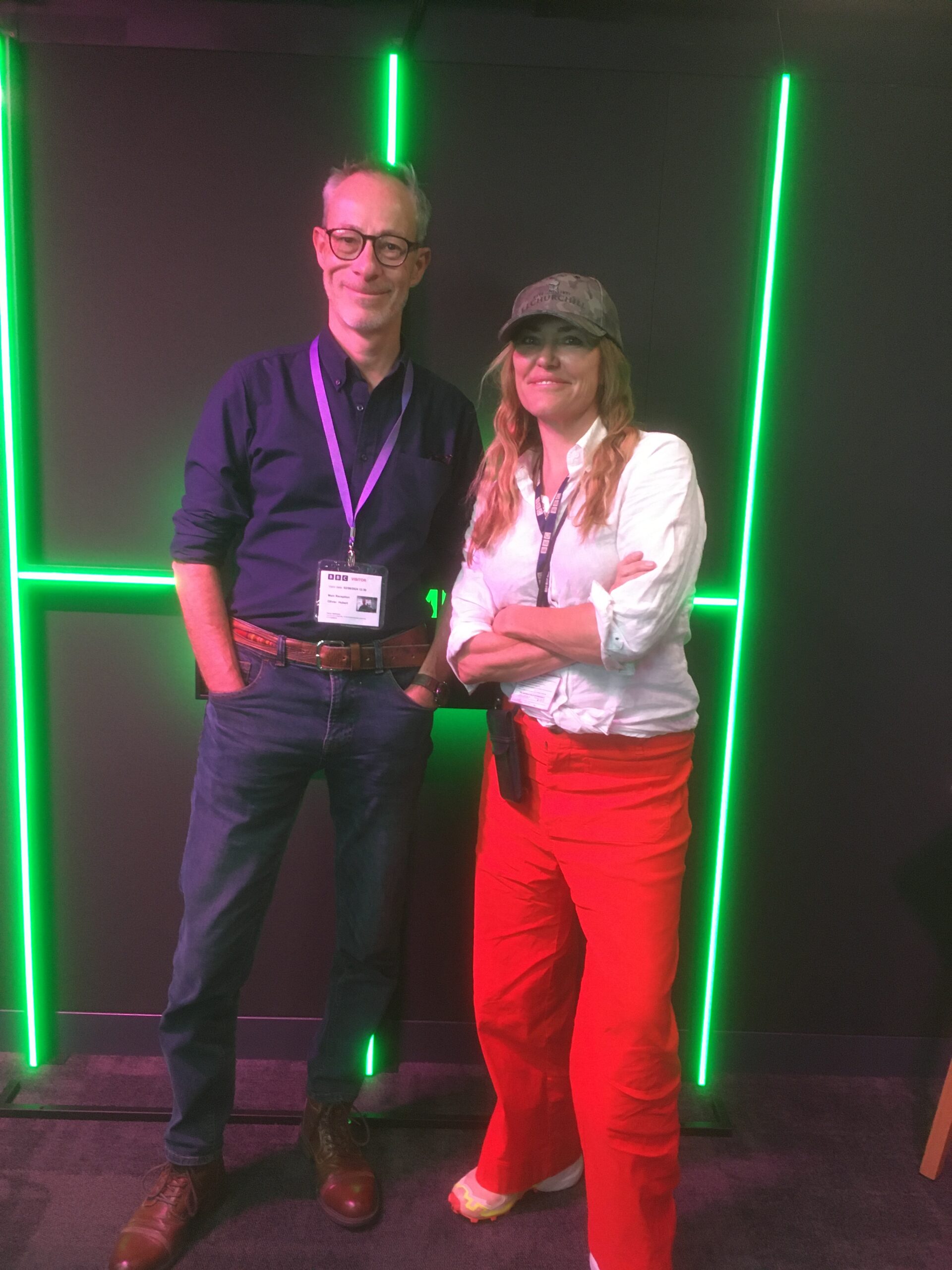 Cerys Matthews with Olivier Hubbart for the Midwinter Broadcast