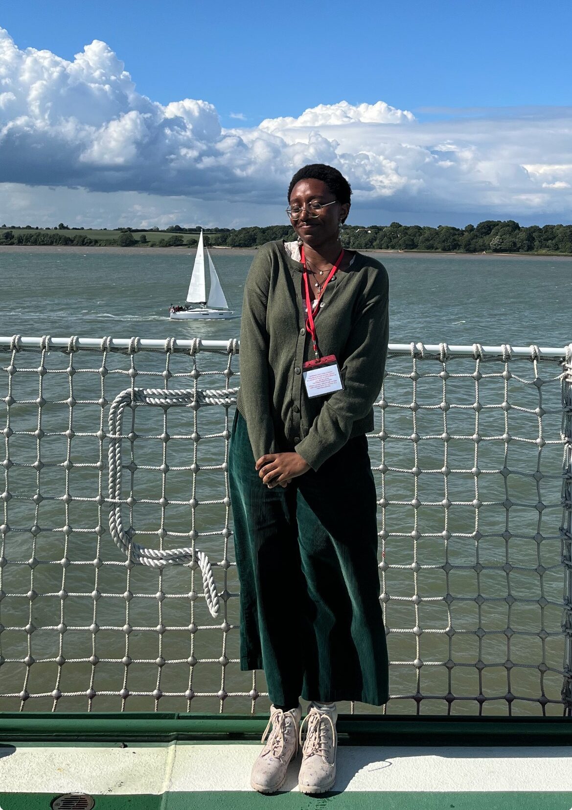 Ufuoma on a visit to the RRS Sir David Attenborough